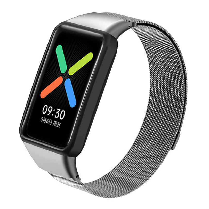 Metal Mesh Watch Band Strap Fashionable Milanese Magnetic Wrist Strap for OPPO Watch Free Metal Mesh Watch Band Strap Fashionable Milanese Magnetic Wrist Strap for OPPO Watch Free